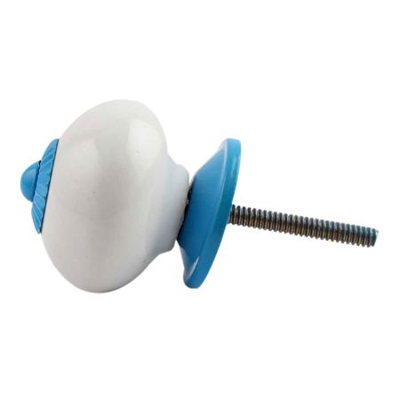 White Turquoise Fitting Ceramic Knob